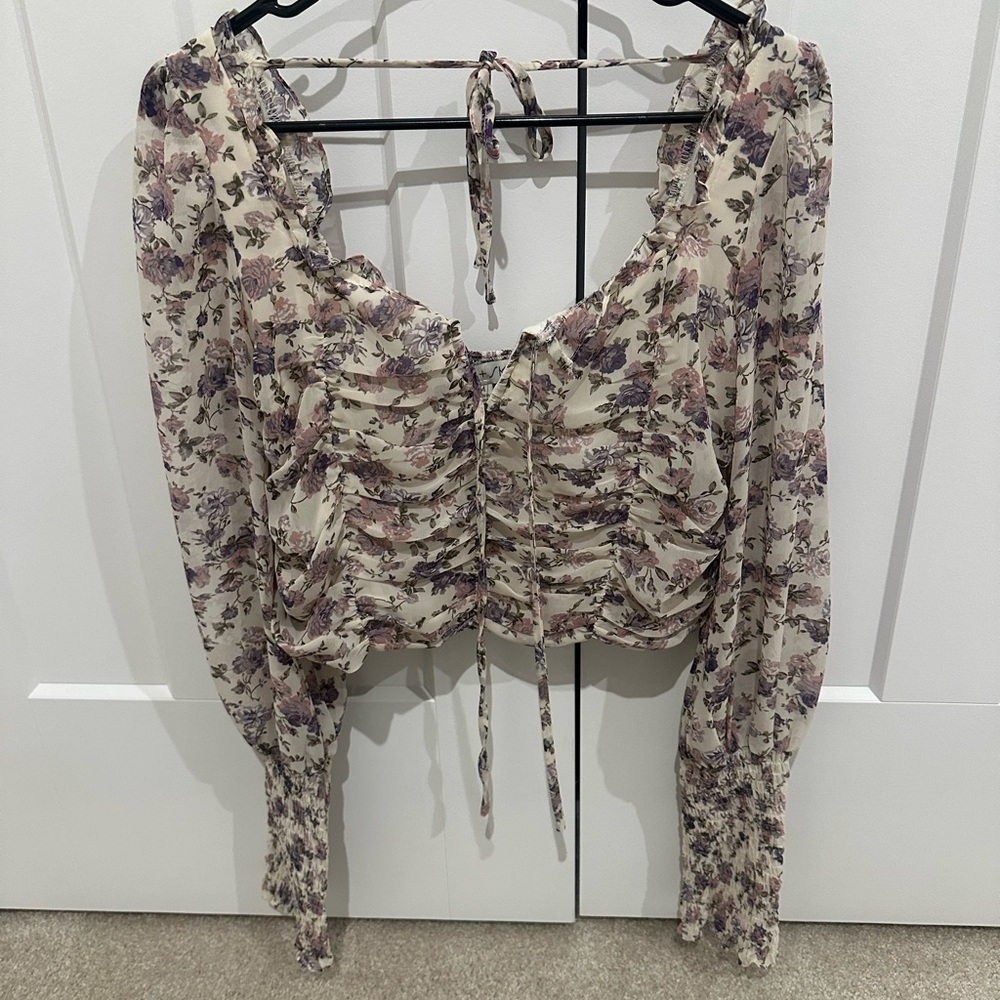 Cropped Floral Top